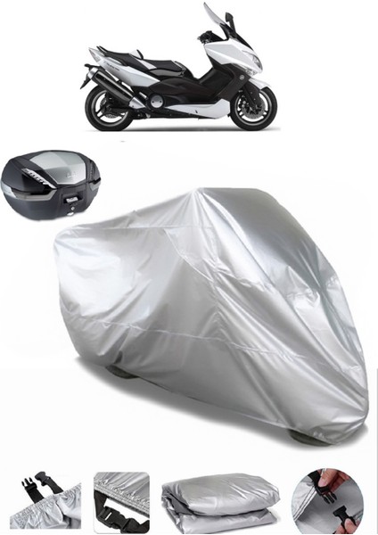 Yamaha Tmax 500 Arka Çanta Uyumlu Motosiklet Brandası Lüx Kalite Kalın Yüksek Kalite
