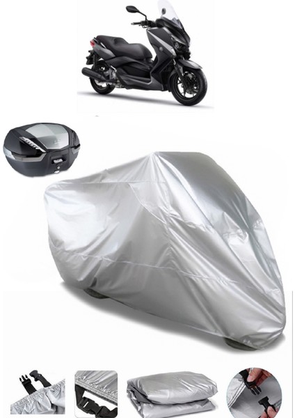 Yamaha X-Max 250 Abs Arka Çanta Uyumlu Motosiklet Brandası Lüx Kalite Kalın Yüksek Kalite