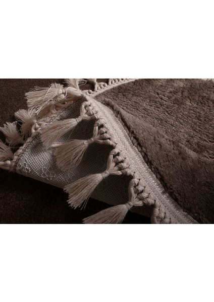 Modern Dekoratif Örgü Saçaklı Puffy Peluş Halı Yolluk modelleri