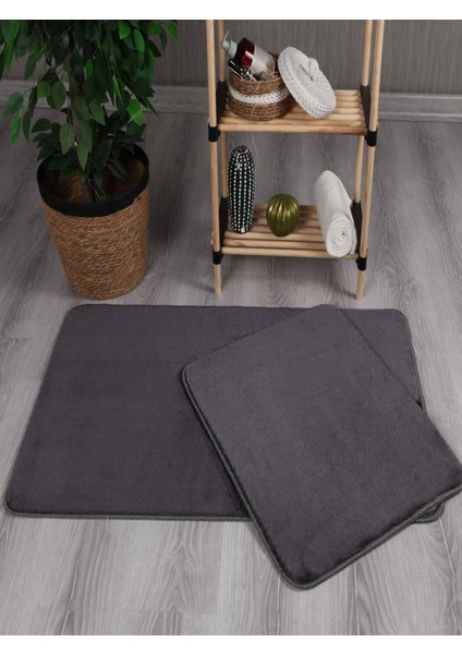 Modern Dekoratif Peluş Simirna 50X80-50X40 Banyo Klozet Takımı