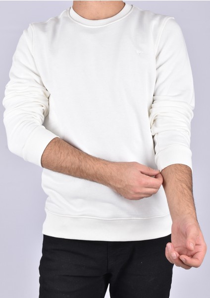 R2247 Pamuk Bisiklet Yaka Sweat /ekru/xl