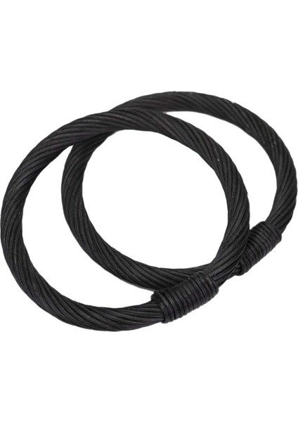 Rattan Bambu Çanta Sapı O Model 12,5cm - Siyah