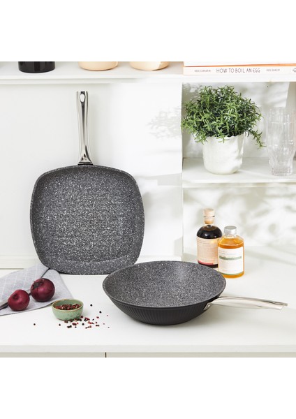 Biogranit Leona Wok Grill Set 28 cm