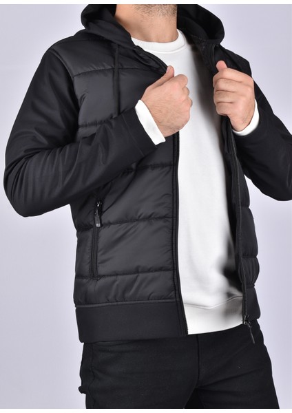 7135 Kapşonlu Mevsimlik Mont/siyah/m modelleri