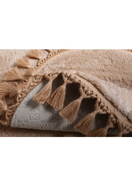 Modern Dekoratif Örgü Saçaklı Puffy Peluş Halı Yolluk modelleri