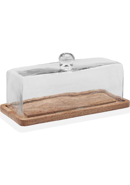 Madera Dikdörtgen Kek Saklama Fanusu 15 x 32 x 14 cm