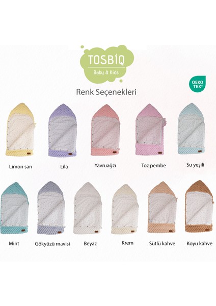 Tosbiq Baby Portbebe Bebek Uyku Tulumu 0-12M Kahverengi Unisex Alize Puffy Sıcak Rahat Yatak Kundak OEKO TEX Sertifika