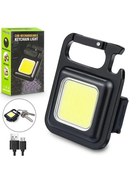 Mini El Feneri LED Mıknatıslı, Ayaklı, Anahtarlıklı Kamp, Acil Durum 800 Lümen 30 Cob