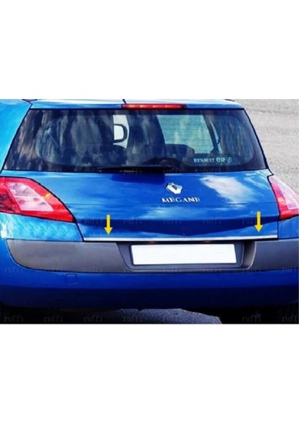 Alminox Oto Renault Megane 2 Krom Bagaj Alt Çıta 2002-2009 Paslanmaz Çelik (Hb)