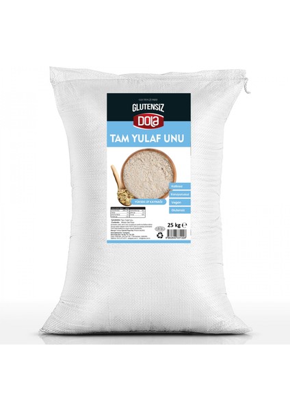 Glutensiz Tam Yulaf Unu 25 kg