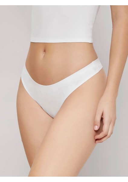 Kadın 5'li Siyah Beyaz Bordo Toz Pembe Mint Rengi Dikişsiz Iz Yapmaz String 135