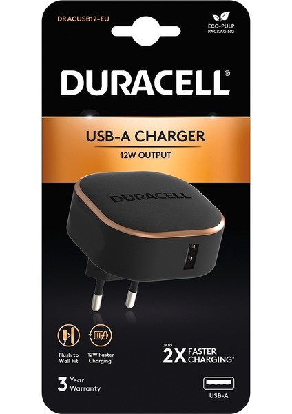 12W Telefon / Tablet Şarj Başlığı 1xusb 5V/2.4A - Siyah