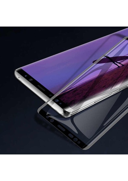 Cover Center  Samsung Galaxy Note 8 Siyah Tam Kaplayan Darbe Dayanıklı Parlak Esnek Kırılmaz Ekran Koruyucu