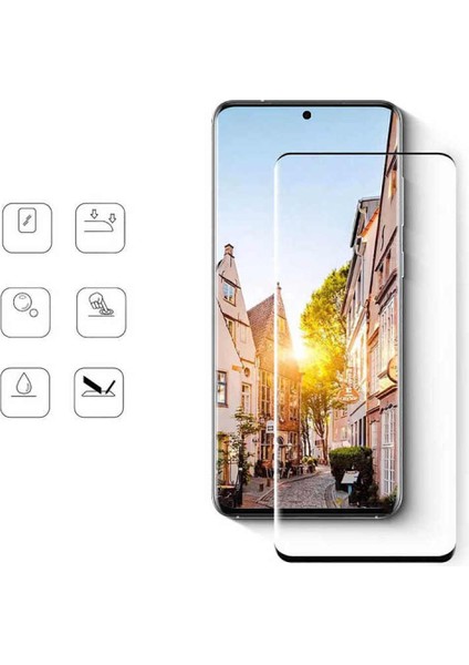 Samsung Galaxy S21 Fe Tam Kaplayan Darbe Dayanıklı Parlak Esnek Kırılmaz Ekran Koruyucu