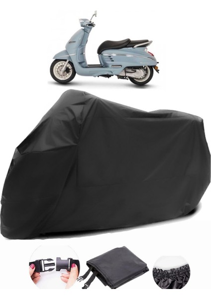 Peugeot Django 150 Siyah Motosiklet Branda Su Geçirmez Dayanıklı Kumaş