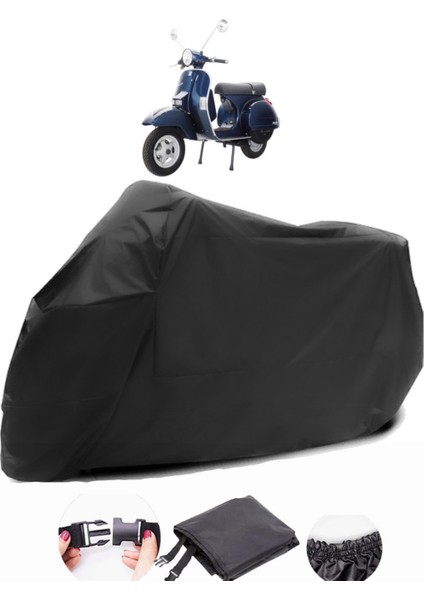 Vespa Px 200 Siyah Motosiklet Branda Su Geçirmez Dayanıklı Kumaş