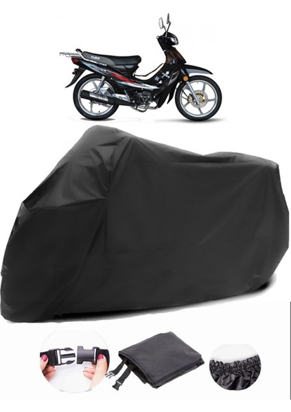 Kuba SJ100-16D Siyah Motosiklet Branda Su Geçirmez Dayanıklı Kumaş