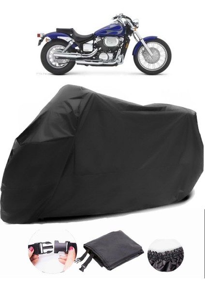 Honda Shadow Spirit 750 Siyah Motosiklet Branda Su Geçirmez Dayanıklı Kumaş