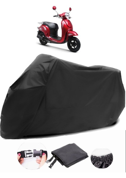 Kuba Twister 50 Siyah Motosiklet Branda Su Geçirmez Dayanıklı Kumaş