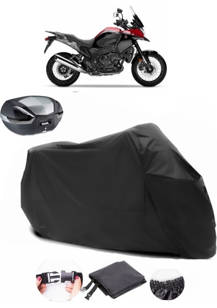 Honda Vfr 1200 x Crosstourer Siyah Arka Çanta Uyumlu Motosiklet Branda Su Geçirmez Dayanıklı Kumaş