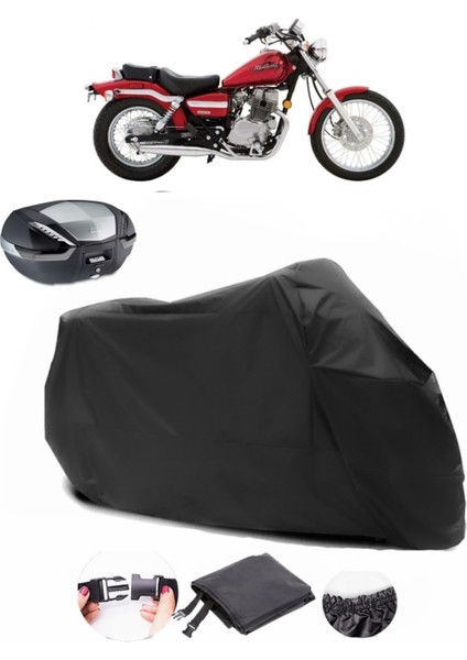 Honda Cmx 250 Rebel Siyah Arka Çanta Uyumlu Motosiklet Branda Su Geçirmez Dayanıklı Kumaş