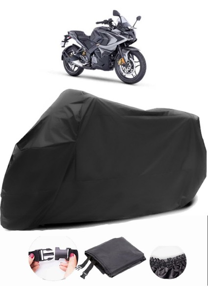 Bajaj Pulsar Rs 200 Siyah Motosiklet Branda Su Geçirmez Dayanıklı Kumaş
