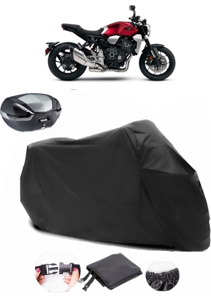 Honda Cb 1000 R Siyah Arka Çanta Uyumlu Motosiklet Branda Su Geçirmez Dayanıklı Kumaş