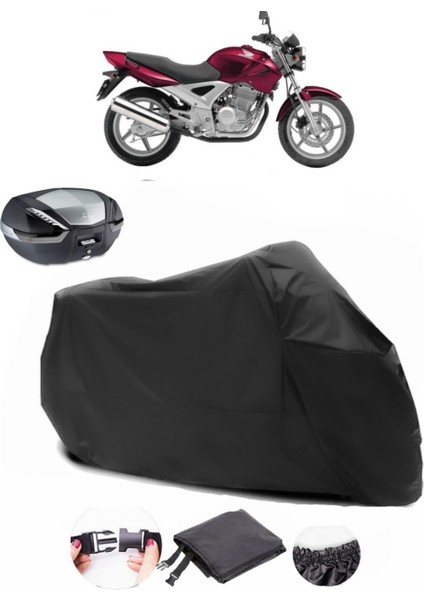 Honda Cbf 250 Siyah Arka Çanta Uyumlu Motosiklet Branda Su Geçirmez Dayanıklı Kumaş
