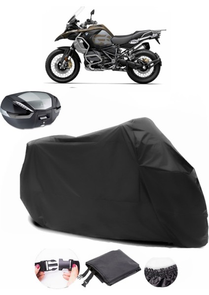 Bmw R 1250 Gs Siyah Arka Çanta Uyumlu Motosiklet Branda Su Geçirmez Dayanıklı Kumaş