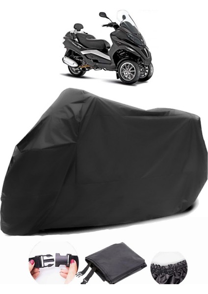 Piaggio Mp3 250 Siyah Motosiklet Branda Su Geçirmez Dayanıklı Kumaş