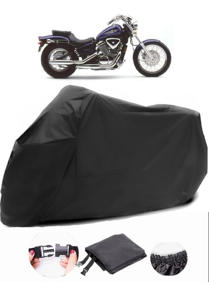 Honda Vt 600 Shadow Siyah Motosiklet Branda Su Geçirmez Dayanıklı Kumaş