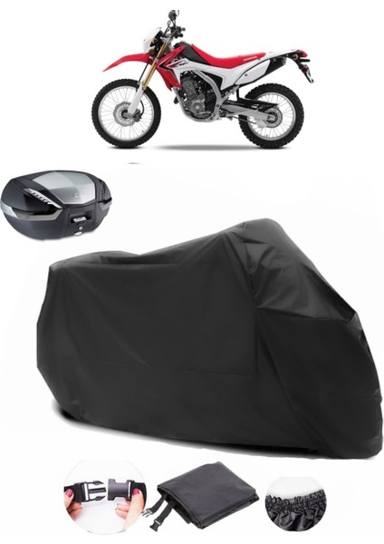 Honda Crf 250 L Siyah Arka Çanta Uyumlu Motosiklet Branda Su Geçirmez Dayanıklı Kumaş