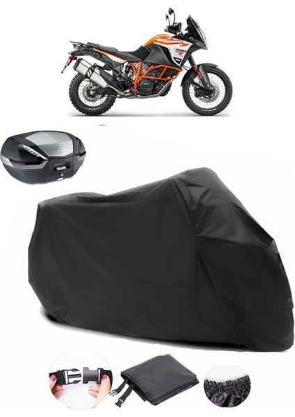 Ktm 1290 Super Adventure R Siyah Arka Çanta Uyumlu Motosiklet Branda Su Geçirmez Dayanıklı Kumaş