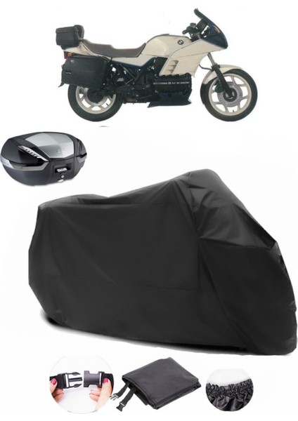 Bmw K 100 Rs Siyah Arka Çanta Uyumlu Motosiklet Branda Su Geçirmez Dayanıklı Kumaş