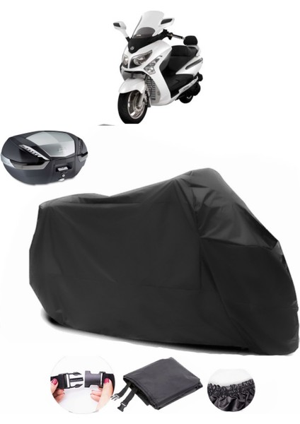 Sym Gts 250I Evo Siyah Arka Çanta Uyumlu Motosiklet Branda Su Geçirmez Dayanıklı Kumaş