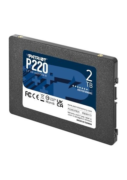 P220 2TB 550/500MB/s 2.5" SATA3 SSD Disk (P220S2TB25)