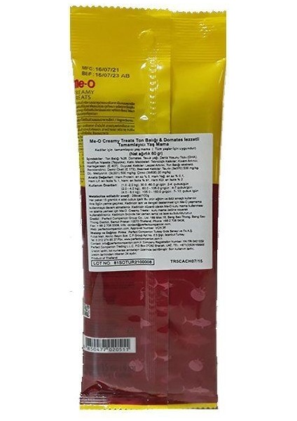 Meo Creamy Ton Domates Lezzetli Kedi Ödülü 4x15 Gr fiyatları