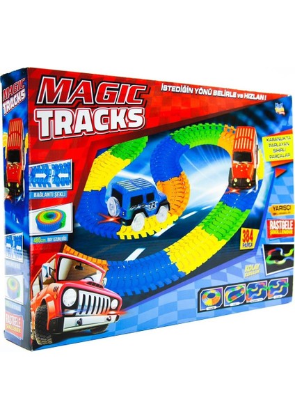 Kayyum Oyuncak Oyuncak Magic Tracks Hareketli Raylar 384 Parça 2 Araba