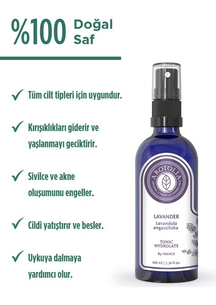 Organik Lavanta Hidrolatı Tonik 100 ml