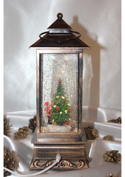 Yılbaşı Kırmızı Telefon Kulübesi Tasarımlı Yılbaşı Kar Küresi Çam Ağacı fırsatları