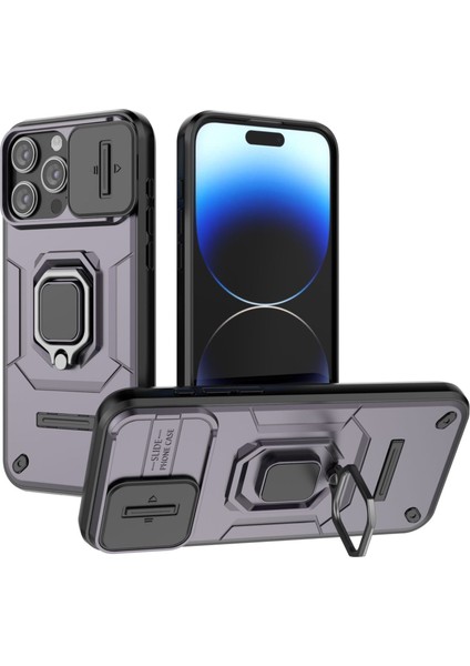 Iphone 15 Kamera Kapaklı Darbeye Dayanıklı Telefon Kılıfı (Yurt Dışından)