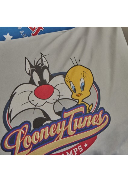 Looney Tunes Team CHAMPS %100 Pamuk Tek Kişilik Nevresim Takımı