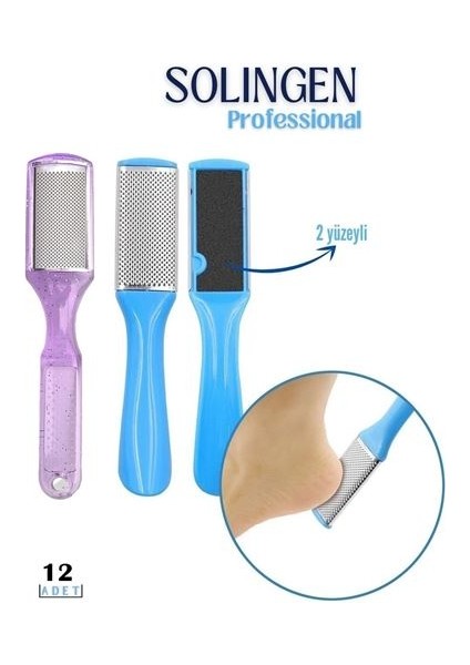 12 Adet Topuk Rendesi ve Törpü Solingen Professional