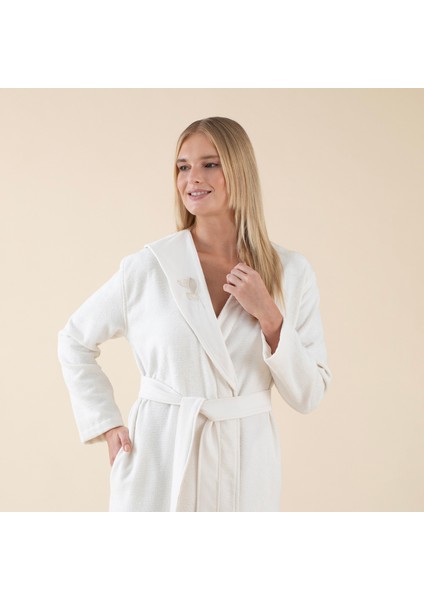 Silve Woman Bathrobe Ekru fırsatları