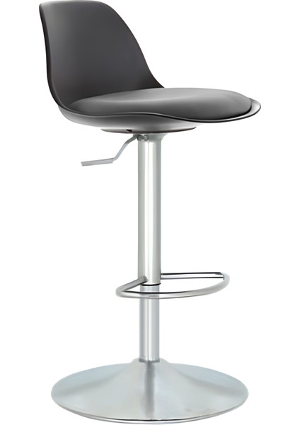 Nadya Bar Sandalyesi - Gri Deri - 9537S0125