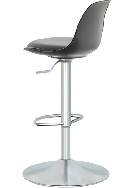 Nadya Bar Sandalyesi - Gri Deri - 9537S0125 fırsatları