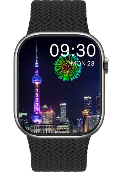 Watch HK9 Pro Plus Amoled Ekran Android İos HarmonyOs Uyumlu Akıllı Saat Siyah