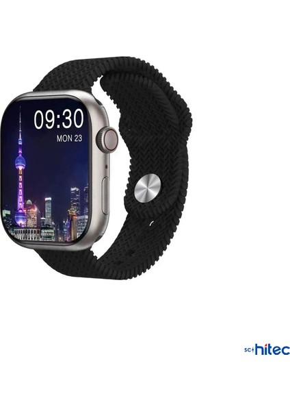 Watch HK9 Pro Plus Amoled Ekran Android İos HarmonyOs Uyumlu Akıllı Saat Siyah