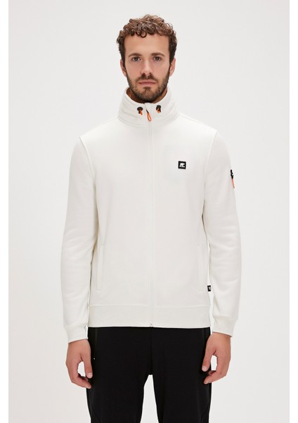 More Bear Full-Zip Hoodie Marshmallow Beyaz Fermuarlı Erkek Sweatshirt
