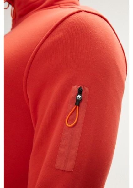More Bear Full-Zip Hoodie Ginger Tarçın Fermuarlı Erkek Sweatshirt indirimleri